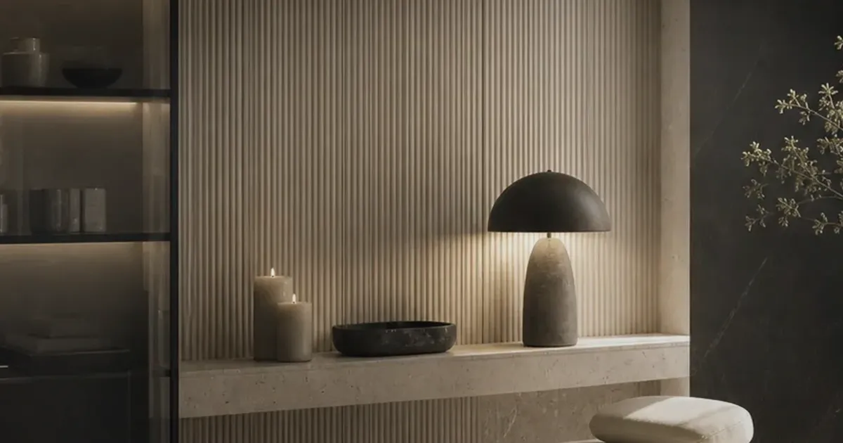 Lifelike spa treatment room with a low bed, neutral textiles, and calm shelf lighting, uniquely composed for Yonhap's weekend burst...