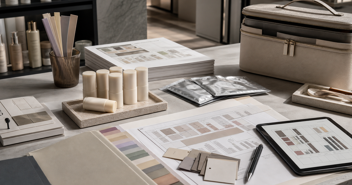 Beauty retail merchandising table for Versace leadership signals and Anua distribution planning